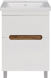 ASB-Mebel Тумба с раковиной Вита 60 белая – фотография-1